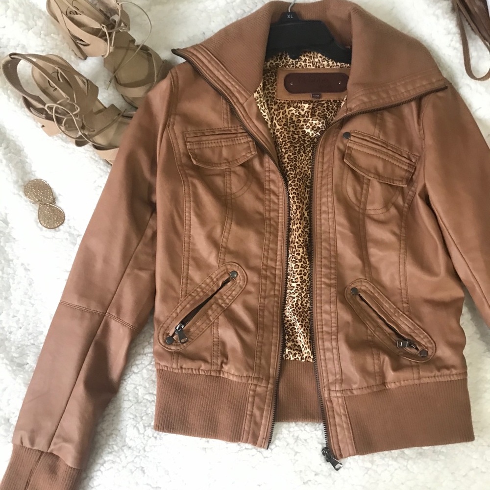 Ci Sono Leather Jacket Womens Size M